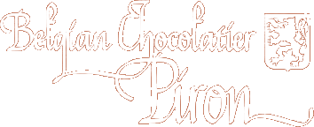 Belgian Chocolatier Piron logo, white